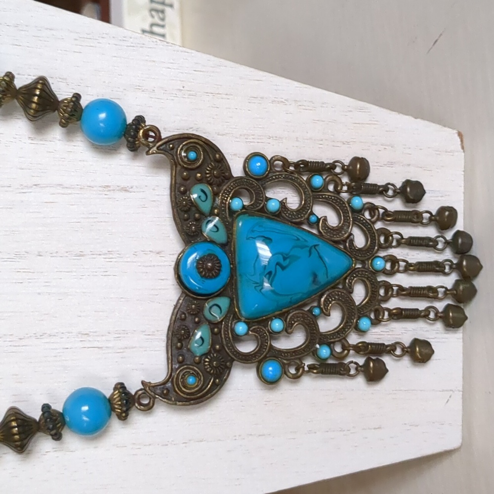 🤎Steampunk Brass Statement Necklace